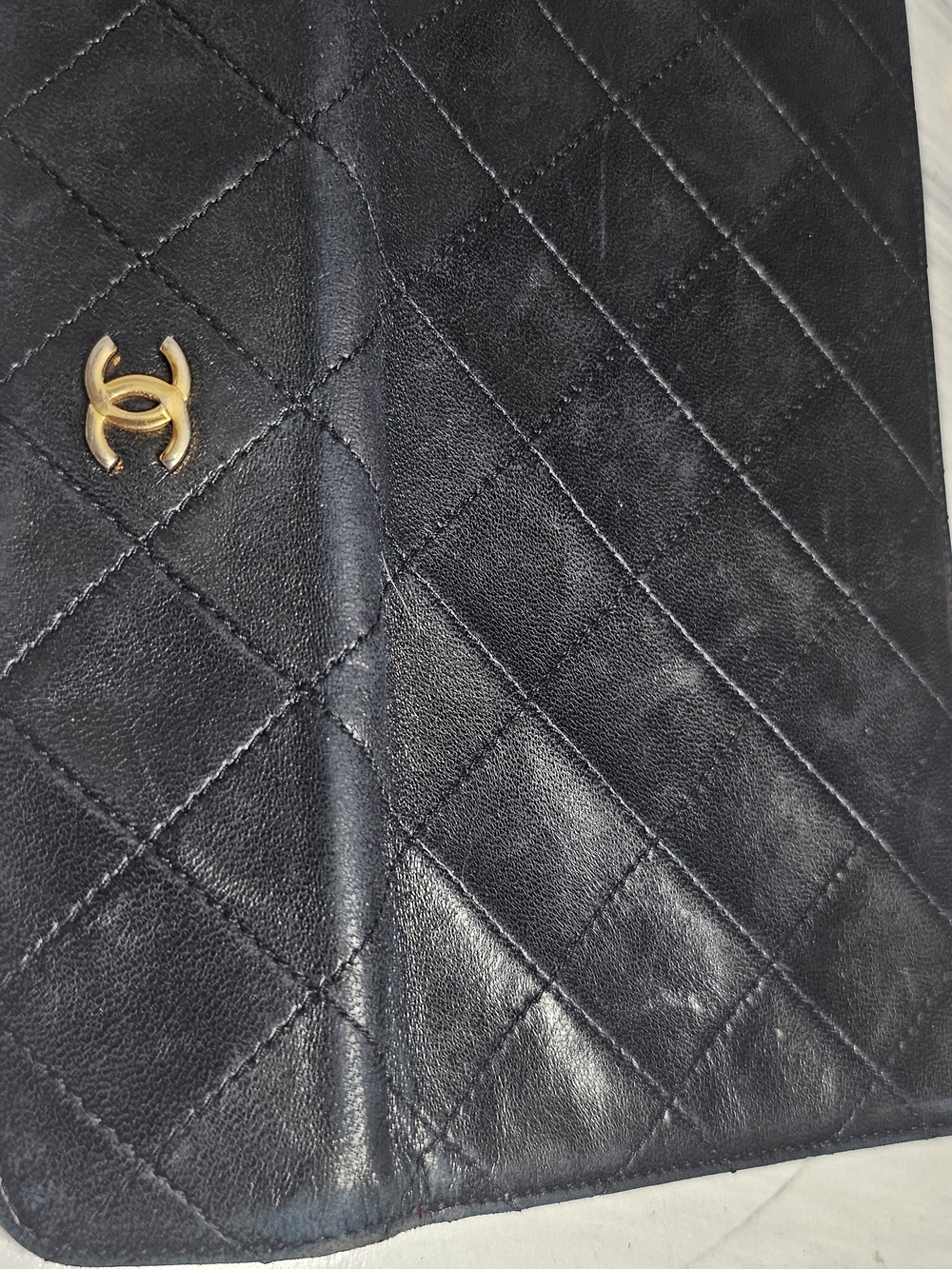 Chanel Quilted Lambskin Leather Clutch/Wallet With COA - Picture 10 of 11
